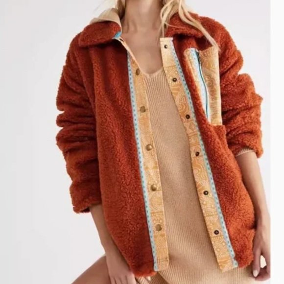 Free People Jackets & Blazers - SOLD We The Free This And That Cardi Fleece Sherpa Teddy Jacket Size XS